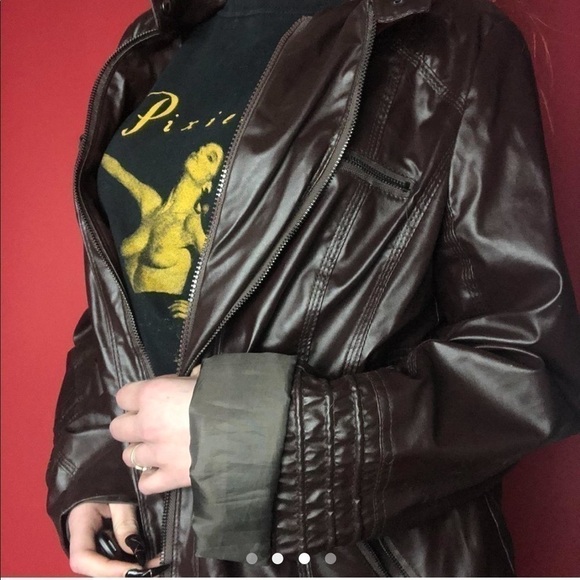 Chocolate brown faux leather jacket๐ค๐คโโโโโโโโโโโโโโโโโโโโโโโ - Picture 4 of 4